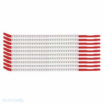 BRADY Wire Marker Wand Preprinted Sleeve PK10, 3TP24