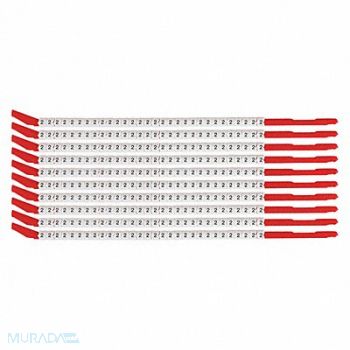 BRADY Wire Marker Wand Preprinted Sleeve PK10, 3TP25