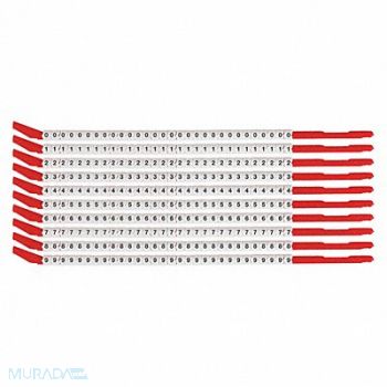 BRADY Wire Marker Wand Preprinted Sleeve PK10, 3TP30