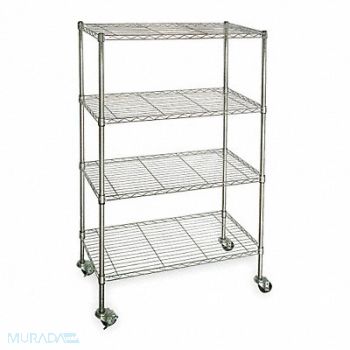 GRAINGER APPROVED Wire Shlvng 18x68x48in Shlf Cap 150lb, 3TPA4