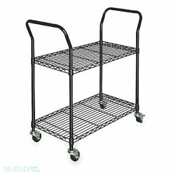 GRAINGER APPROVED Wire Cart 2 Shelf L53 x W24 x H39 In., 3TPD2