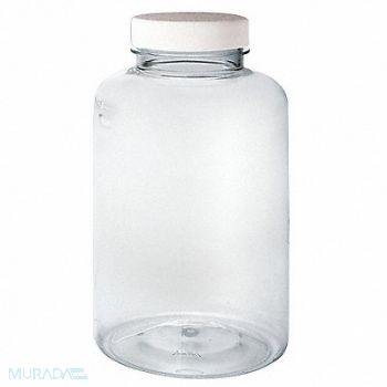 QORPAK Packer Bottle 120mL Plastic Wide PK6, 3TTN7