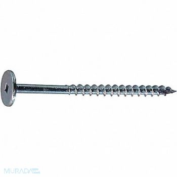 GRAINGER APPROVED FlatHd WoodScrw Zinc #10 1 1/16 L PK2000, 3TVC7