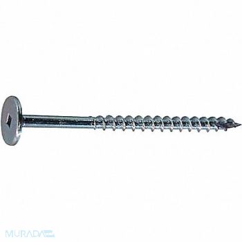 GRAINGER APPROVED FlatHd WoodScrw Zinc #10 1 3/16 L PK2000, 3TVX3