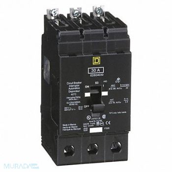 SQUARE D Circuit Breaker 30A Bolt On 277/480V 3P, 3TW40