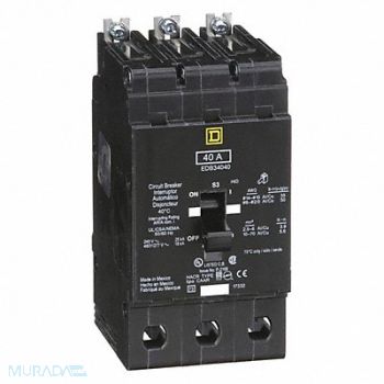 SQUARE D Circuit Breaker 40A Bolt On 277/480V 3P, 3TW42