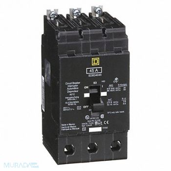 SQUARE D Circuit Breaker 45A Bolt On 277/480V 3P, 3TW43