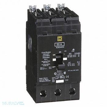 SQUARE D Circuit Breaker 50A Bolt On 277/480V 3P, 3TW44