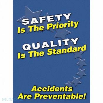ACCUFORM Safety Poster 22 in x 17 in Plastic, 3TZE8