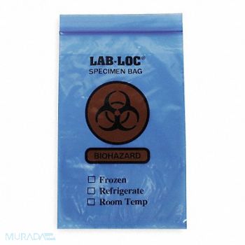 GRAINGER APPROVED Specimen Transfer Bag 6 in W PK1000, 3TZY7