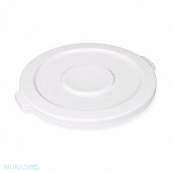 RUBBERMAID COMMERCIAL PRODUCTS D1937 Trash Can Top Flat Snap-On Closure White, 3U627
