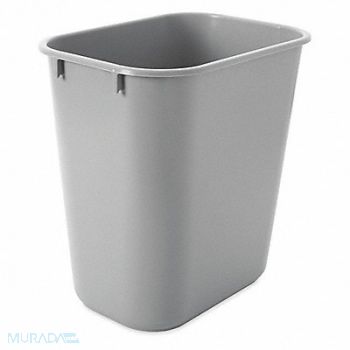 RUBBERMAID COMMERCIAL PRODUCTS F9114 Wastebasket Rectangular 3-1/4 gal Gray, 3U633