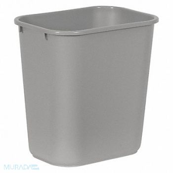 RUBBERMAID COMMERCIAL PRODUCTS F9113 Wastebasket Rectangular 7 gal Gray, 3U634