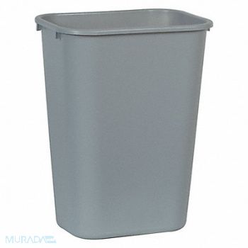 RUBBERMAID COMMERCIAL PRODUCTS Trash Can Rectangula 10-21/64 gal Gray, 3U636