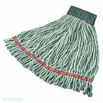 RUBBERMAID COMMERCIAL PRODUCTS Wet Mop Green Cotton/Synthetic, 3U675