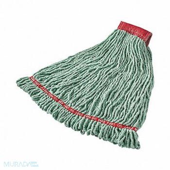 RUBBERMAID COMMERCIAL PRODUCTS Wet Mop Green Cotton/Synthetic, 3U679