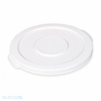 RUBBERMAID COMMERCIAL PRODUCTS J6003 Trash Can Top Flat Snap-On Closure White, 48XM39