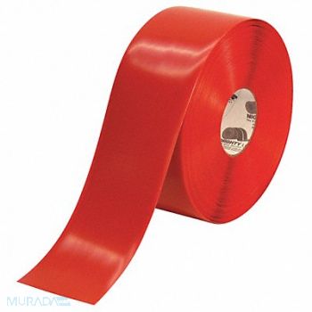 MIGHTY LINE E3477 Floor Tape Red 4 inx100 ft Roll, 3UAP8