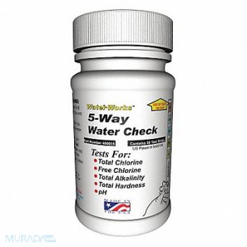 INDUSTRIAL TEST SYSTEMS Test Strips 5-In-1 City Water Check PK50, 3UCX5