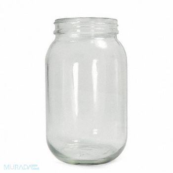 QORPAK Bottle 3840mL Glass Wide PK4, 3UED8