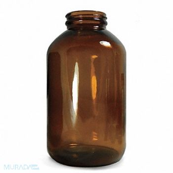 QORPAK Packer Bottle 500mL Glass Wide PK12, 3UEE6