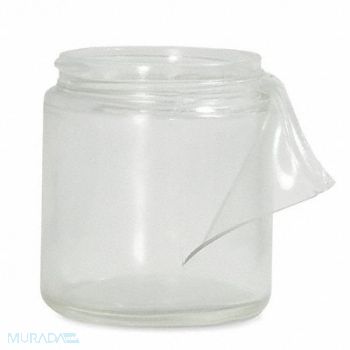 QORPAK Safety Coated Jar 240mL Glass Wide PK24, 3UEF3