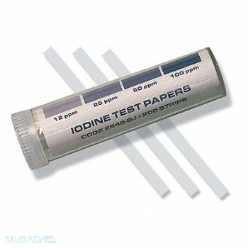LAMOTTE Test Strip Iodine PK200, 3UEG5
