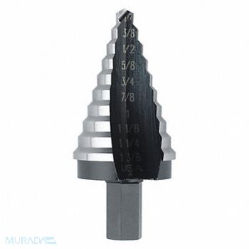 IRWIN Step Cone Drill 1/4in to 1.375in HSS, 3UMJ7