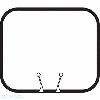 GRAINGER APPROVED Traffic Cone Sign White Blank, 3UTL1