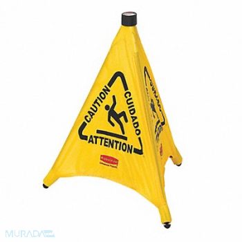RUBBERMAID COMMERCIAL PRODUCTS Pop Up Safety Cone Yellow 20 in H, 3UU65