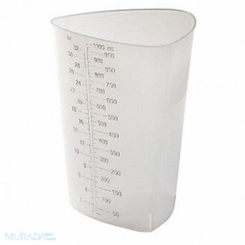 GRAINGER APPROVED Graduated Disp Beaker 1000mL PP PK200, 3UUP8