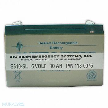 BIG BEAM Battery 1.2V 72hr 1 5/8in Tyco(AMP), 3UVR2