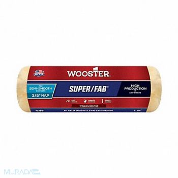 WOOSTER Paint Roller Cover 9 L 3/8 Nap Knit, 3UW67