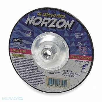NORTON Depressed Ctr. Wheel T27 7in 5/8in-11, 3UX15