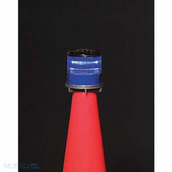 TAPCO Warning Light (4) LED Blue Solar NiMH, 3UYN8