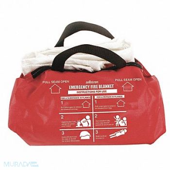 SELLSTROM Fire Blanket 5 ft W 6 ft L White, 3UZJ5