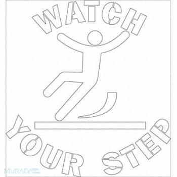 ELECTROMARK Floor Stencil Watch your Step Poly, 3VAD9