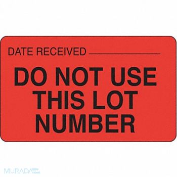 ROLL PRODUCTS Label 1 1/2 in x 2 1/2 in Paper PK1000, 3VCC2