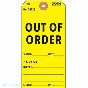 ELECTROMARK Danger Tag 5 3/4in H 2 7/8in W PK100, 3VCW1