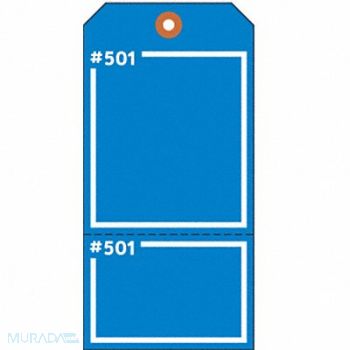 ELECTROMARK Blank Tag 5-3/4 x 2-7/8 In Bl PK100, 3VCW8