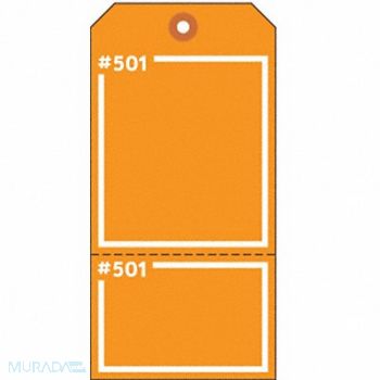 ELECTROMARK Blank Tag 5-3/4 x 2-7/8 In Orn PK100, 3VCX1