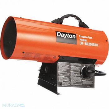 DAYTON Portable Gas Torpedo HeatrLP 300 cfm, 3VE54
