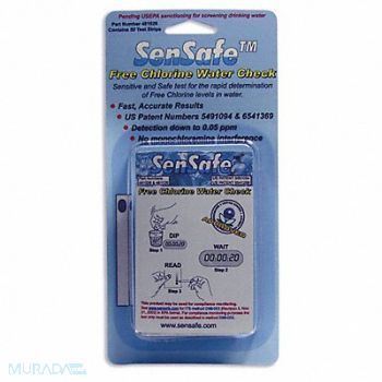 INDUSTRIAL TEST SYSTEMS Test Strips Free Chlorine 0-6ppm PK30, 3VEU1