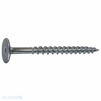 GRAINGER APPROVED FlatHd Wood Scrw Zinc #10 2 7/16 L PK150, 3VKH3