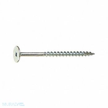 GRAINGER APPROVED FlatHd WoodScrw Zinc #10 2 7/16 L PK1500, 3VKH7