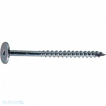 GRAINGER APPROVED FlatHd Wd Scrw Zinc #10 3 15/16 L PK1000, 3VKU6