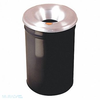 JUSTRITE Trash Can Round 55 gal Black, 3VNH1