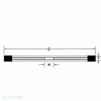 NORTON Straight Cut Off Wheel 6In 100 1A1R, 3VR98