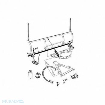 SNOWPLOW AFTERMARKET MANUFACTURING Bulkhead Fitting Hose 45 In, 3VTH8