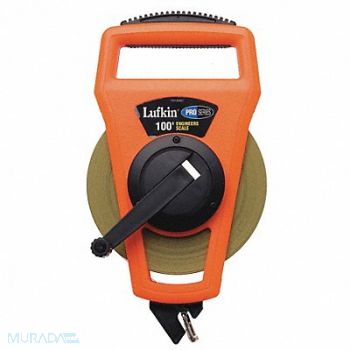 CRESCENT LUFKIN Tape Measure 1/2 Inx100 ft Orange/Black, 3VYV6
